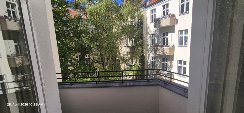 süße Altbauwohnung im Gartenhof mit Balkon nach Westen ausgerichtet, muss renoviert werden