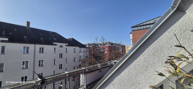 ruhiges Dach Treptower Park Maybachufer Terrasse + Lift, 3 Raum